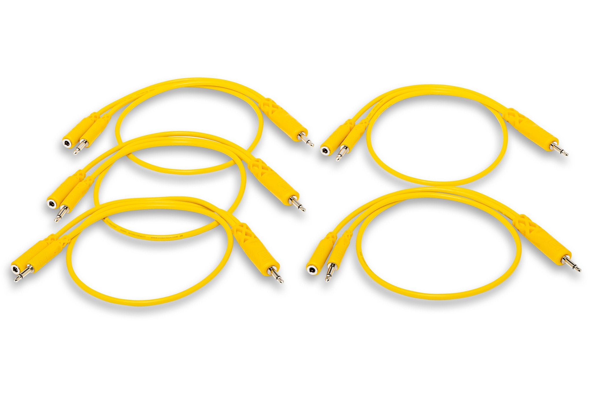 Hopscotch Patch Cables, 3.5 mm TS with 3.5 mm TSF Pigtail to 3.5 mm TS, 5 pc, 1.5 ft - Full
