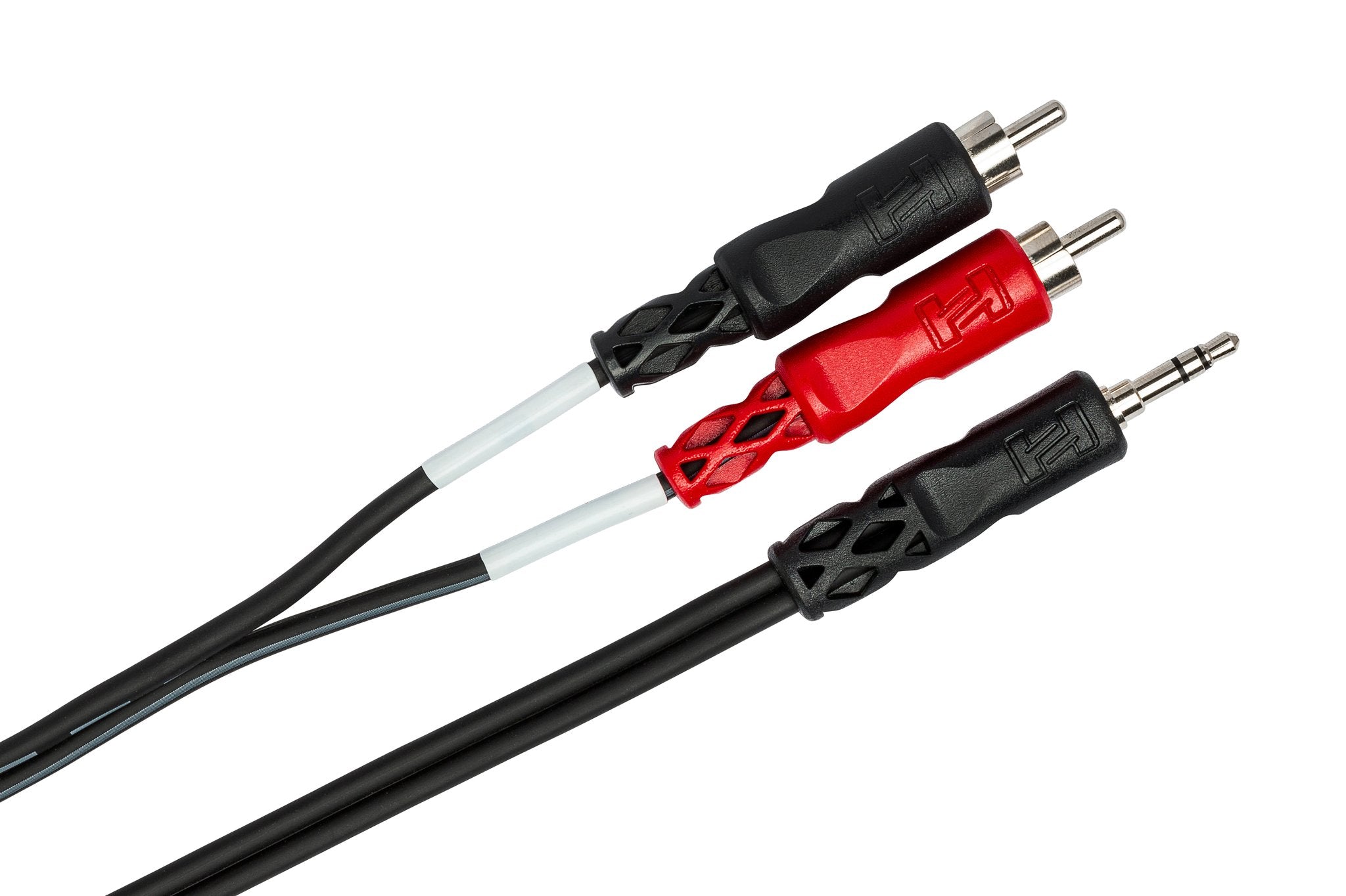 Stereo Breakout, 3.5 mm TRS to Dual RCA - Angle