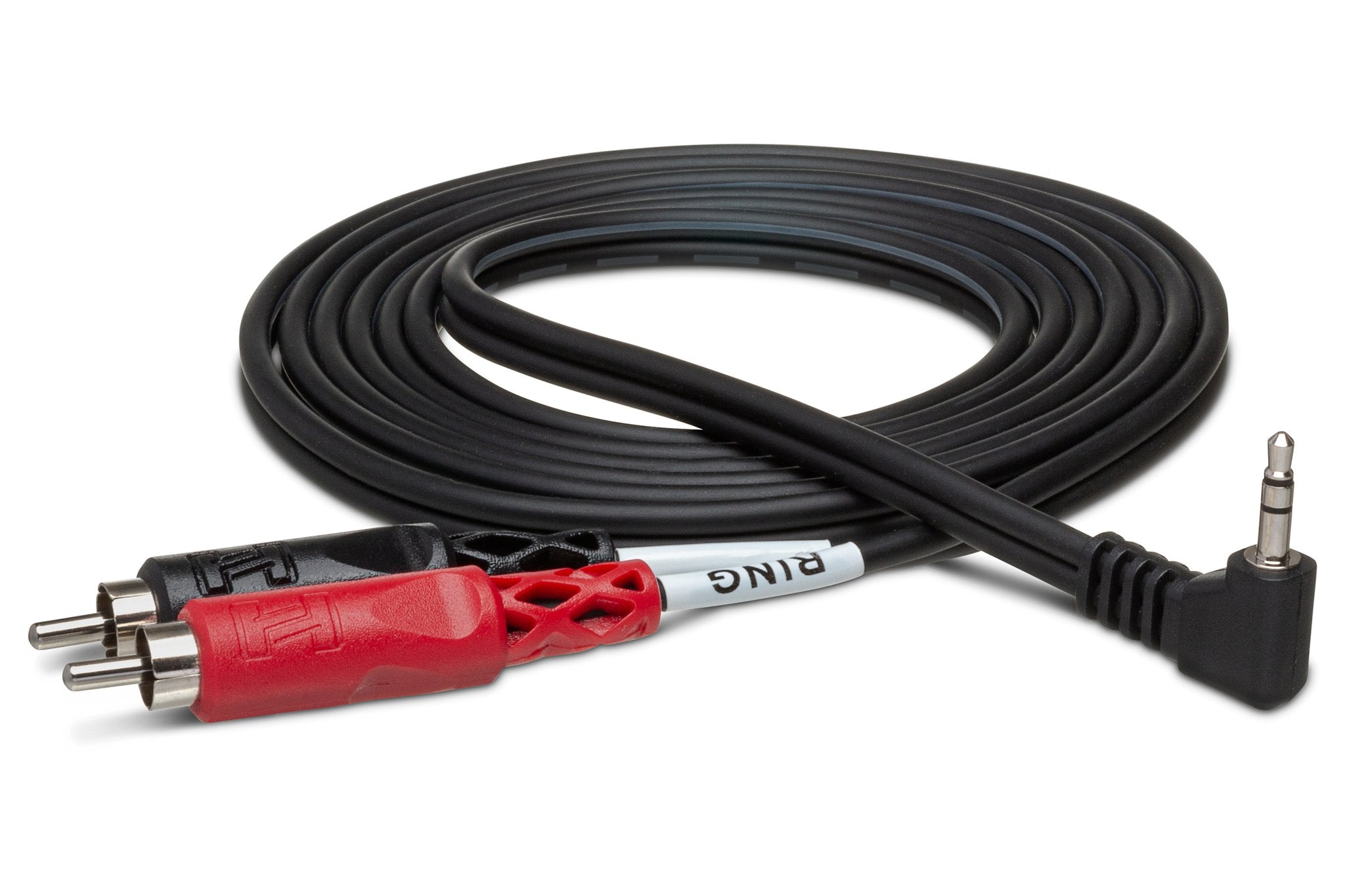 Stereo Breakout, Right-angle 3.5 mm TRS to Dual RCA - Full