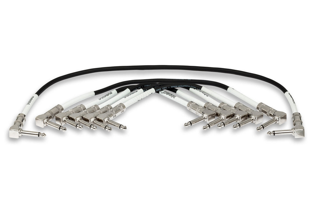 Guitar Patch Cable, Hosa Right-angle to Same, Various Lengths - Pack