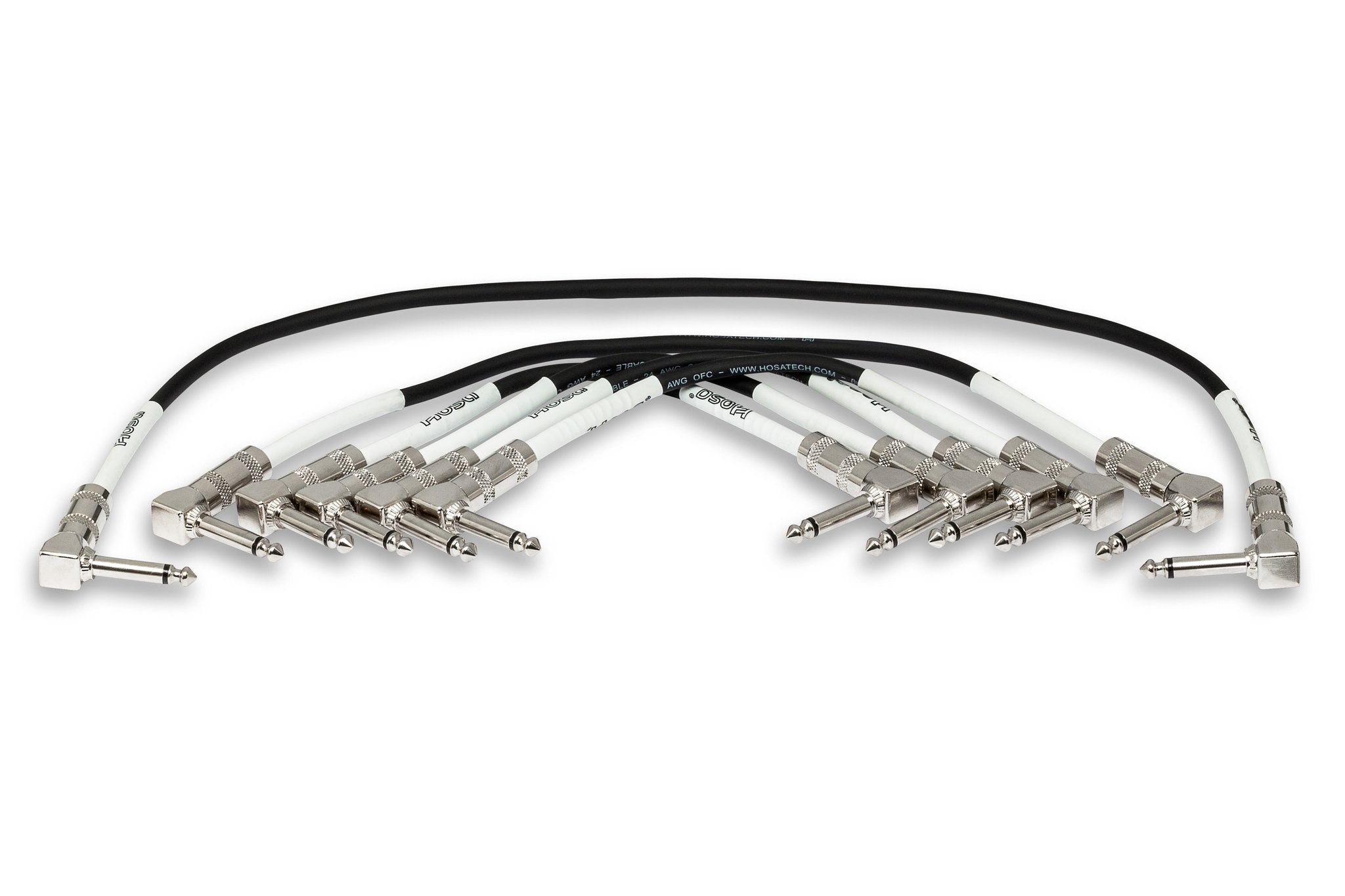 Guitar Patch Cable, Hosa Right-angle to Same, Various Lengths - Pack