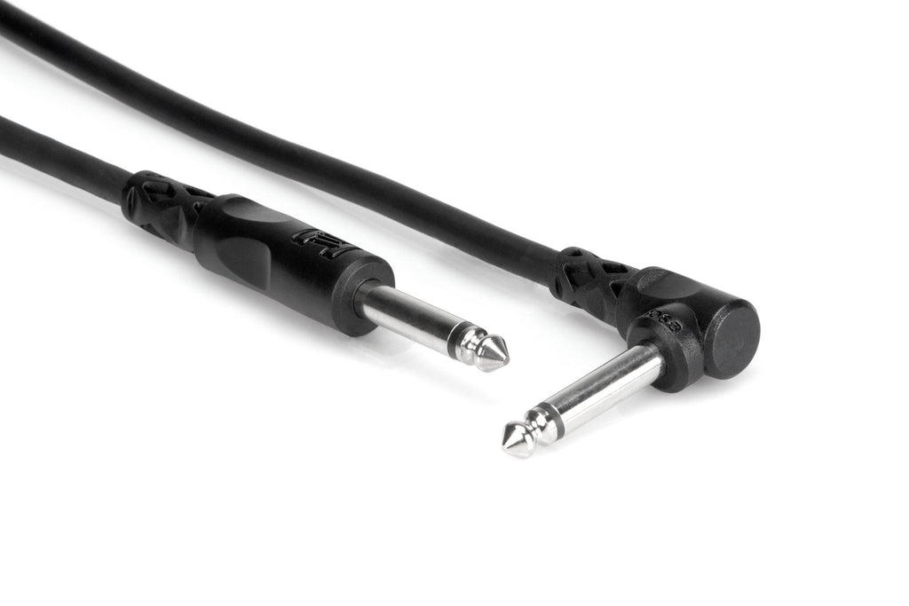 Unbalanced Interconnect, 1/4 in TS to Right-angle 1/4 in TS - RGB 2400