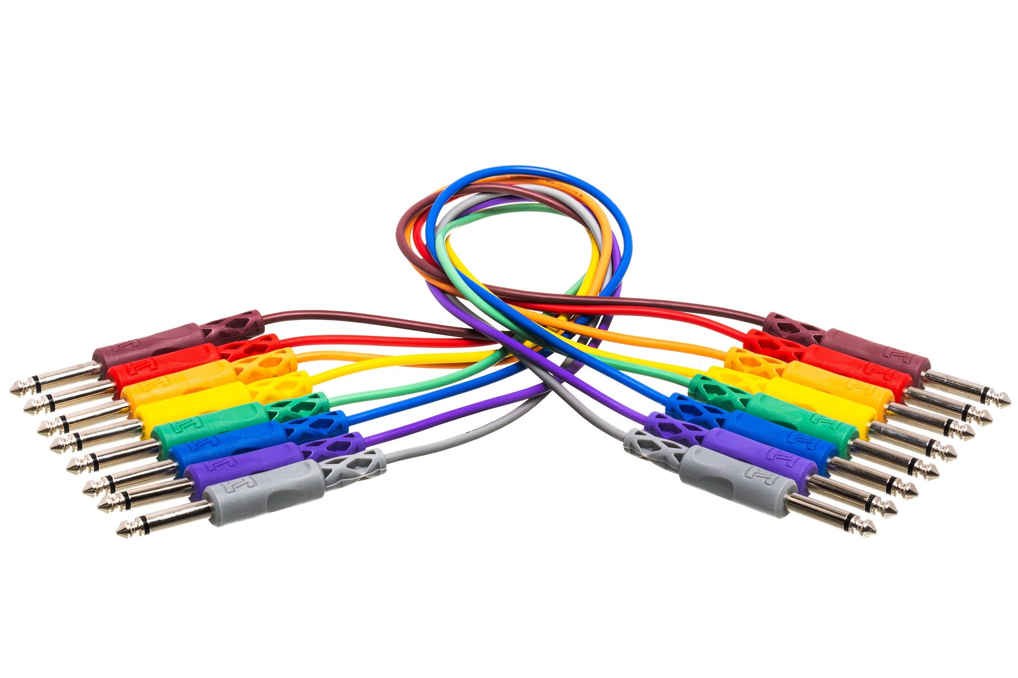 Unbalanced Patch Cables, 1/4 in TS to Same, 1 ft - Pack