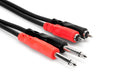 Stereo Interconnect, Dual 1/4 in TS to Dual RCA - RGB 2400