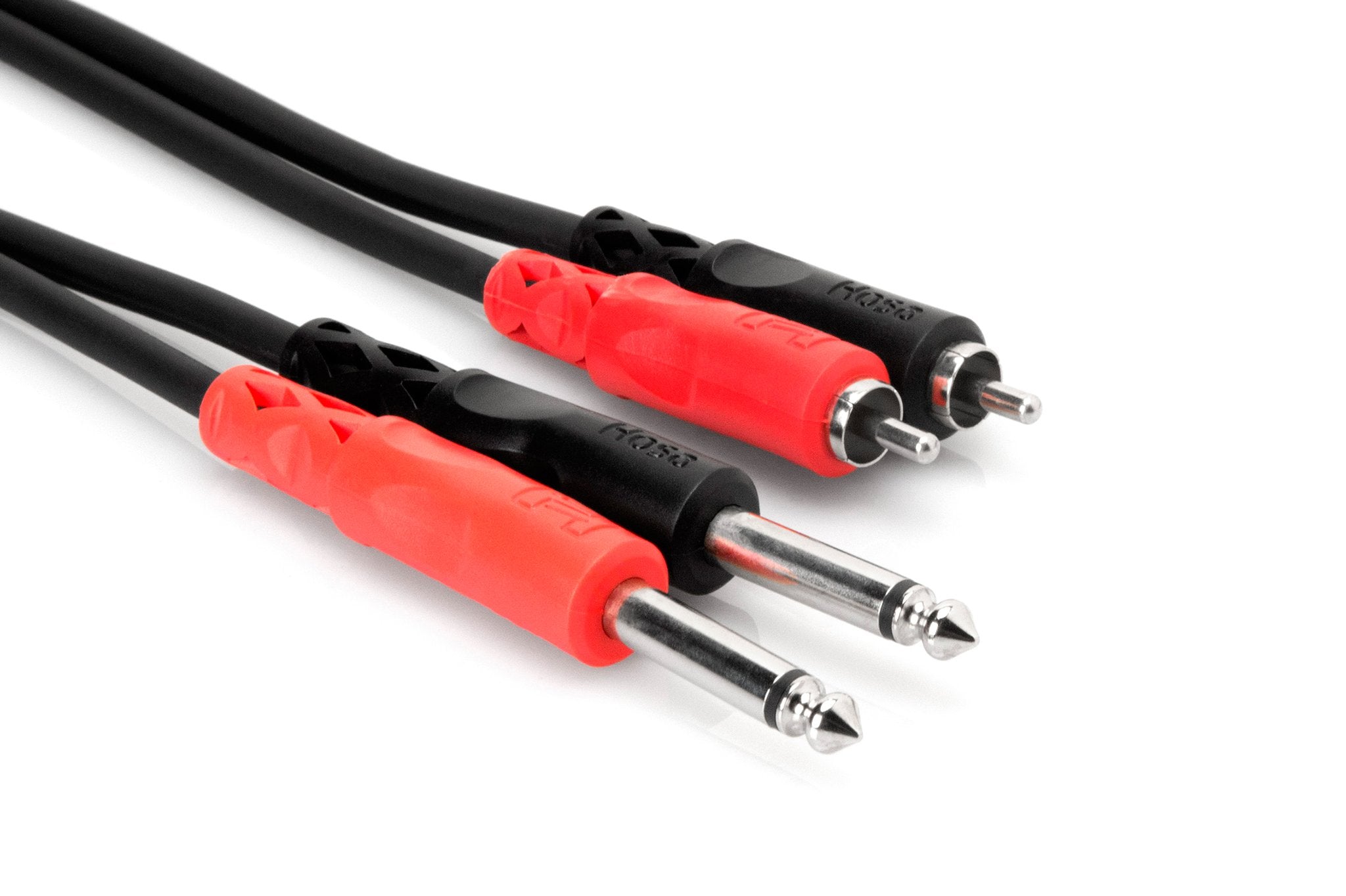 Stereo Interconnect, Dual 1/4 in TS to Dual RCA - RGB 2400
