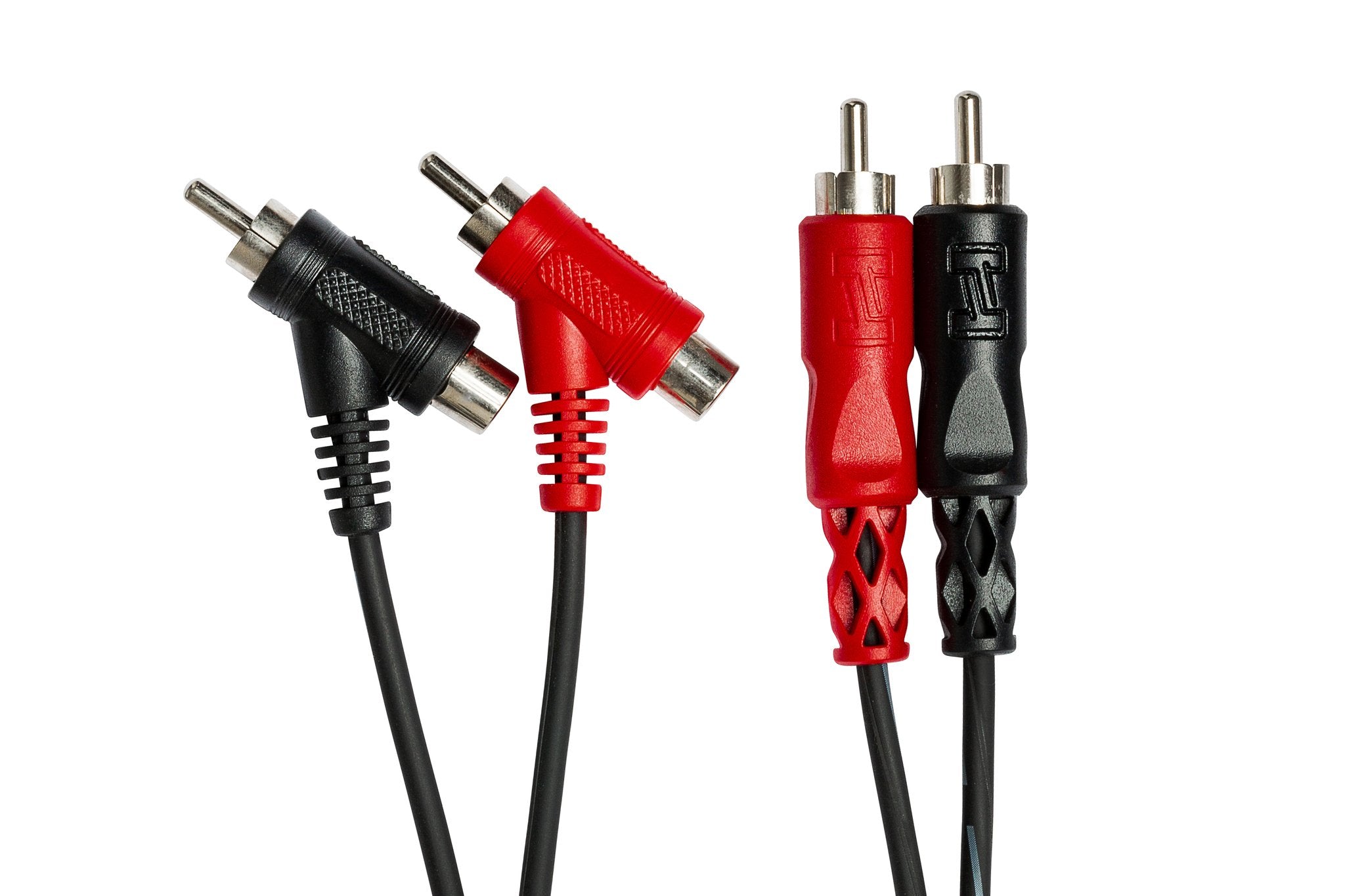 Stereo Interconnect, Dual RCA to Dual Piggyback RCA - Connector