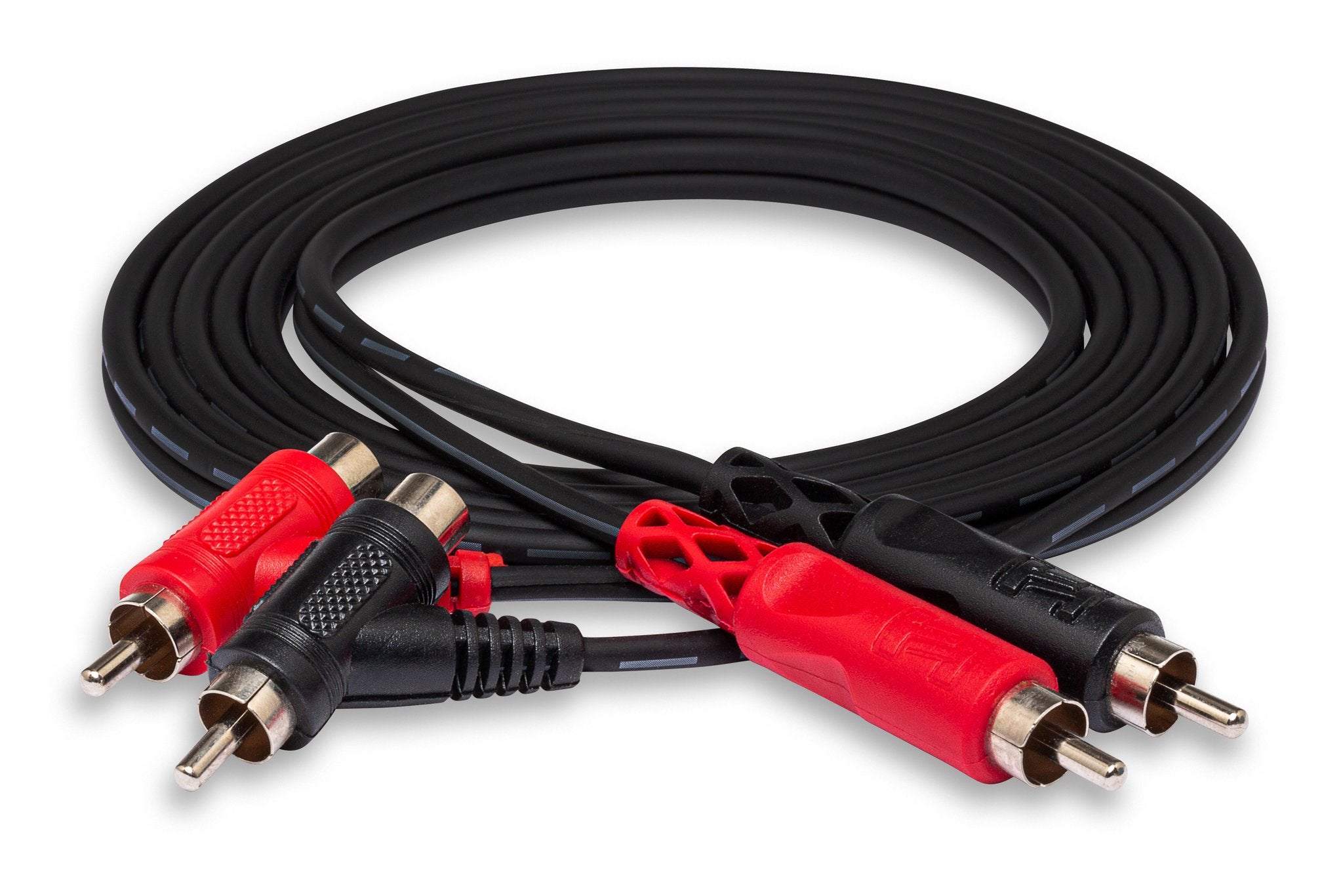 Stereo Interconnect, Dual RCA to Dual Piggyback RCA - Full