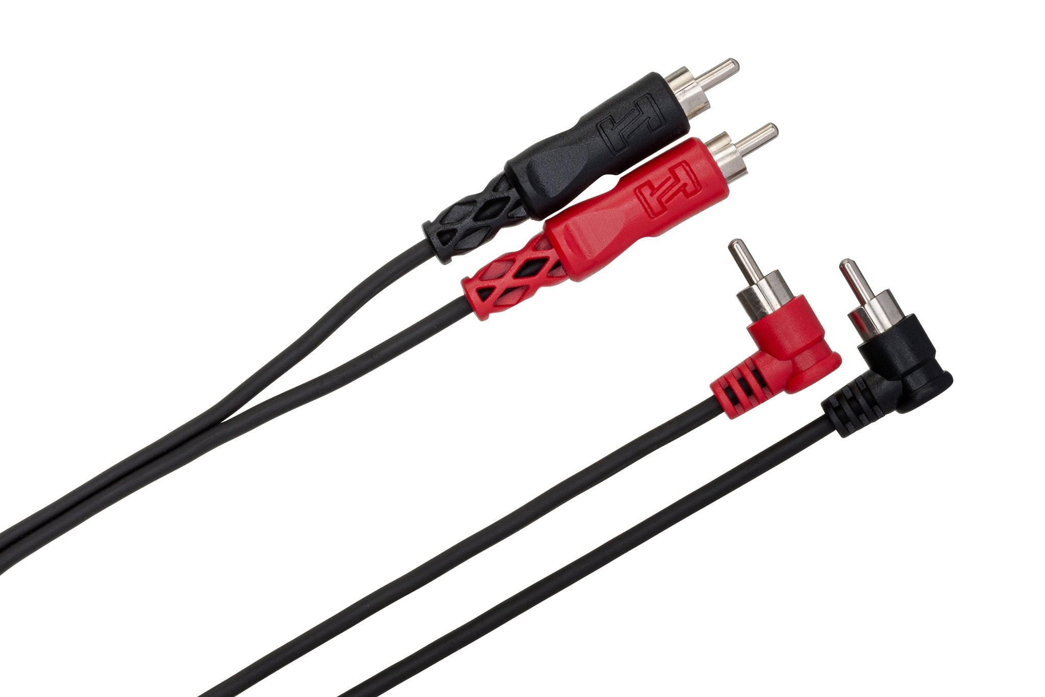 Stereo Interconnect, Dual RCA to Dual Right-angle RCA - Angle