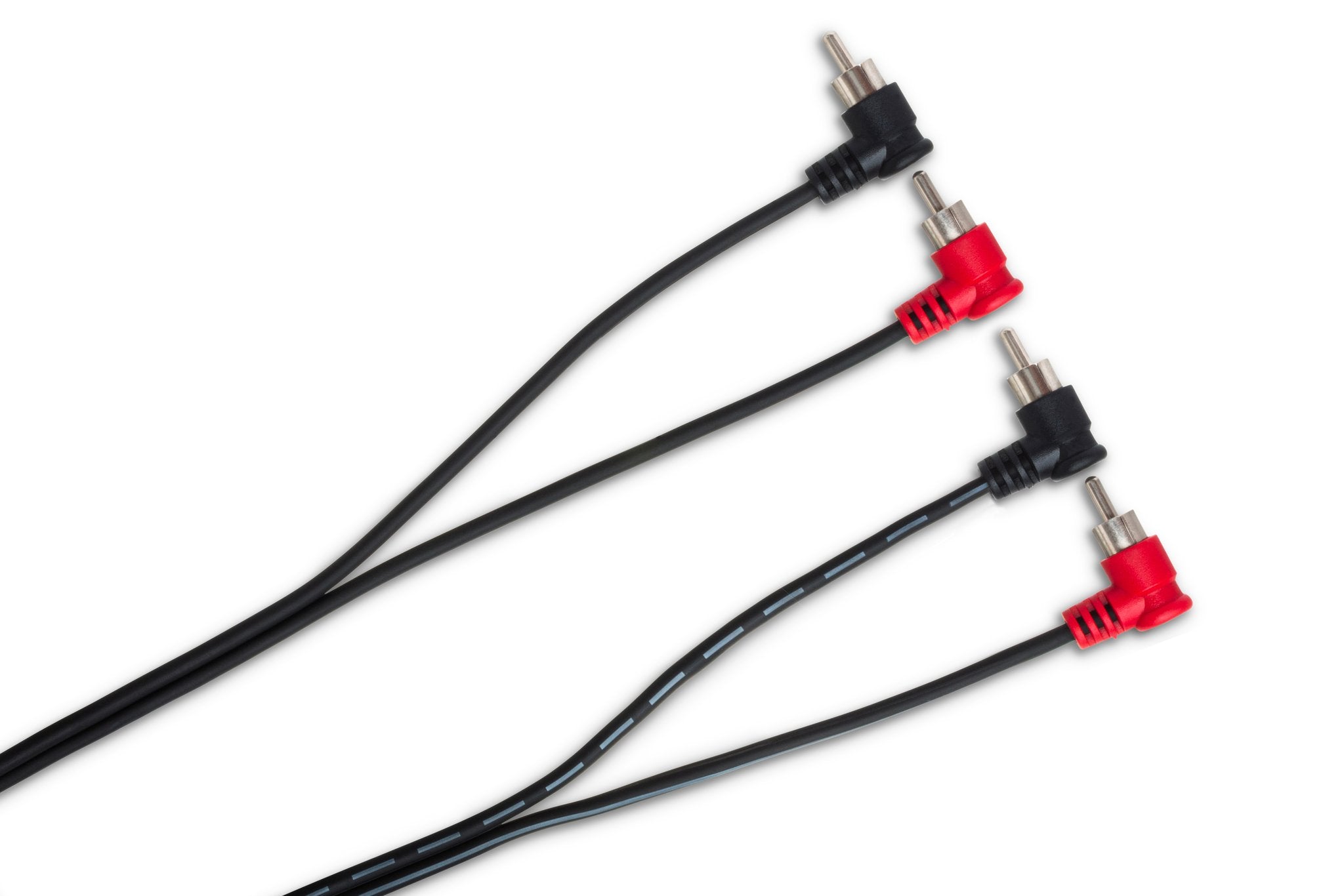Stereo Interconnect, Dual Right-angle RCA to Same - Angle