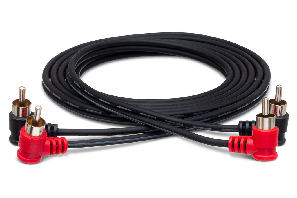 Stereo Interconnect, Dual Right-angle RCA to Same - Full