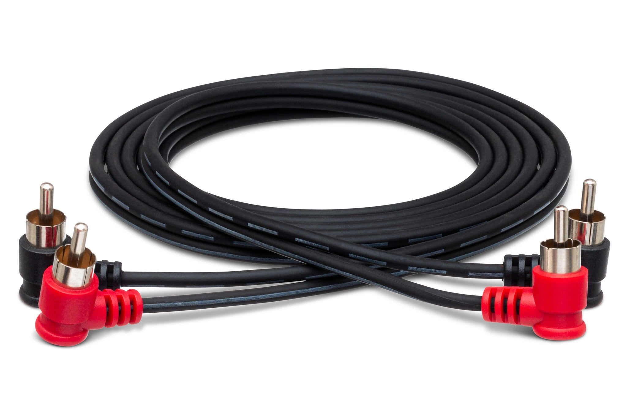 Stereo Interconnect, Dual Right-angle RCA to Same - Full