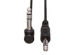 Balanced Interconnect, 1/4 in TRS to Right-angle 1/4 in TRS - Front