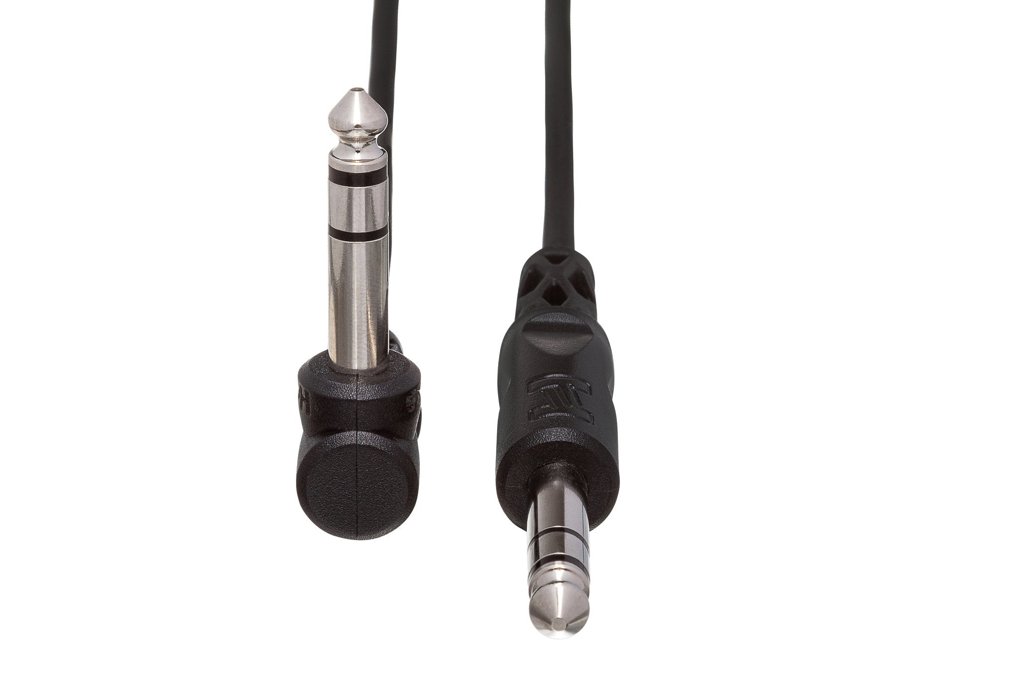Balanced Interconnect, 1/4 in TRS to Right-angle 1/4 in TRS - Front