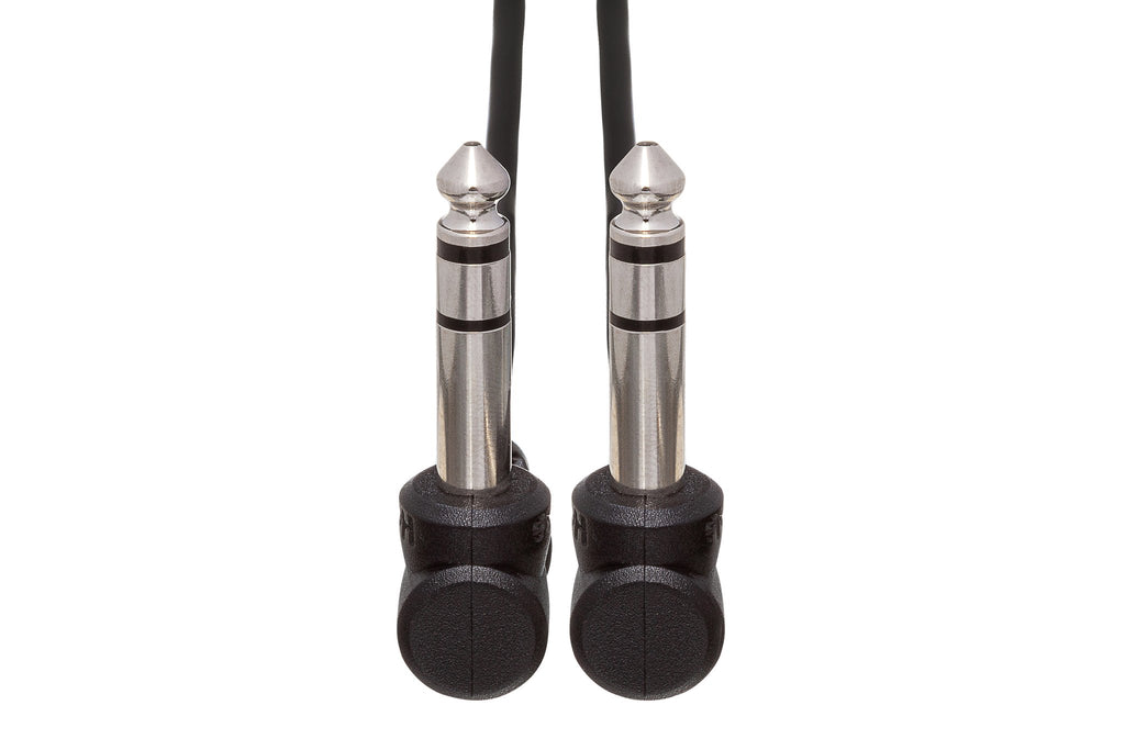 Balanced Interconnect, Right-angle 1/4 in TRS to Same - Front
