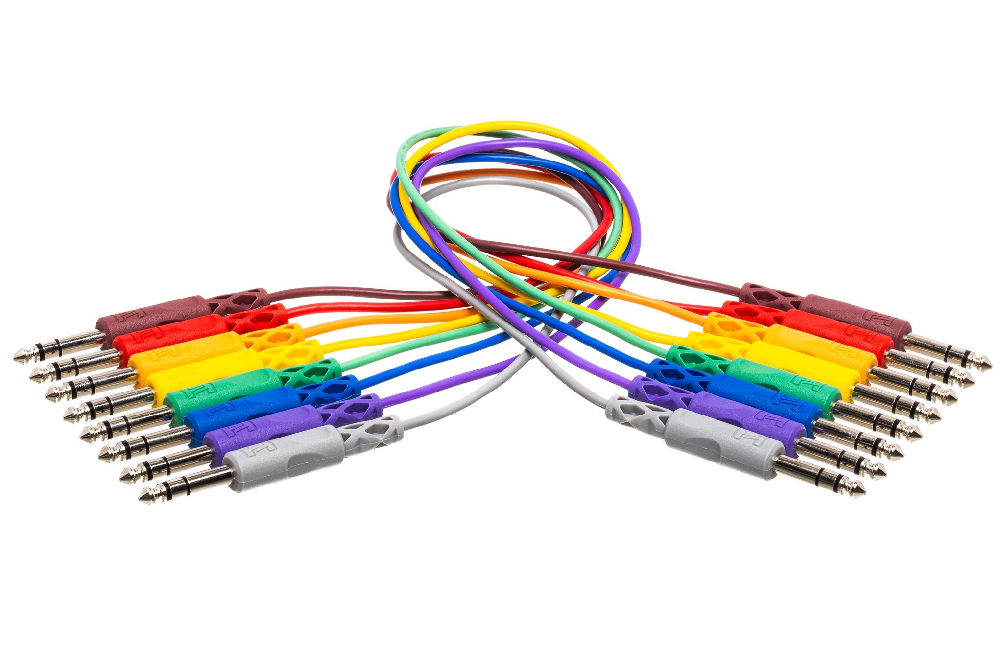 Balanced Patch Cables, 1/4 in TRS to Same, 1 ft - Pack