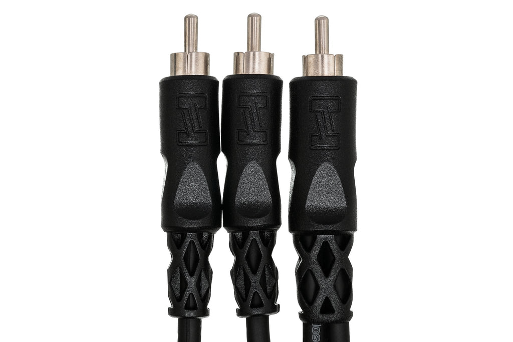 Y Cable, RCA to Dual RCA, 3 ft - Connector