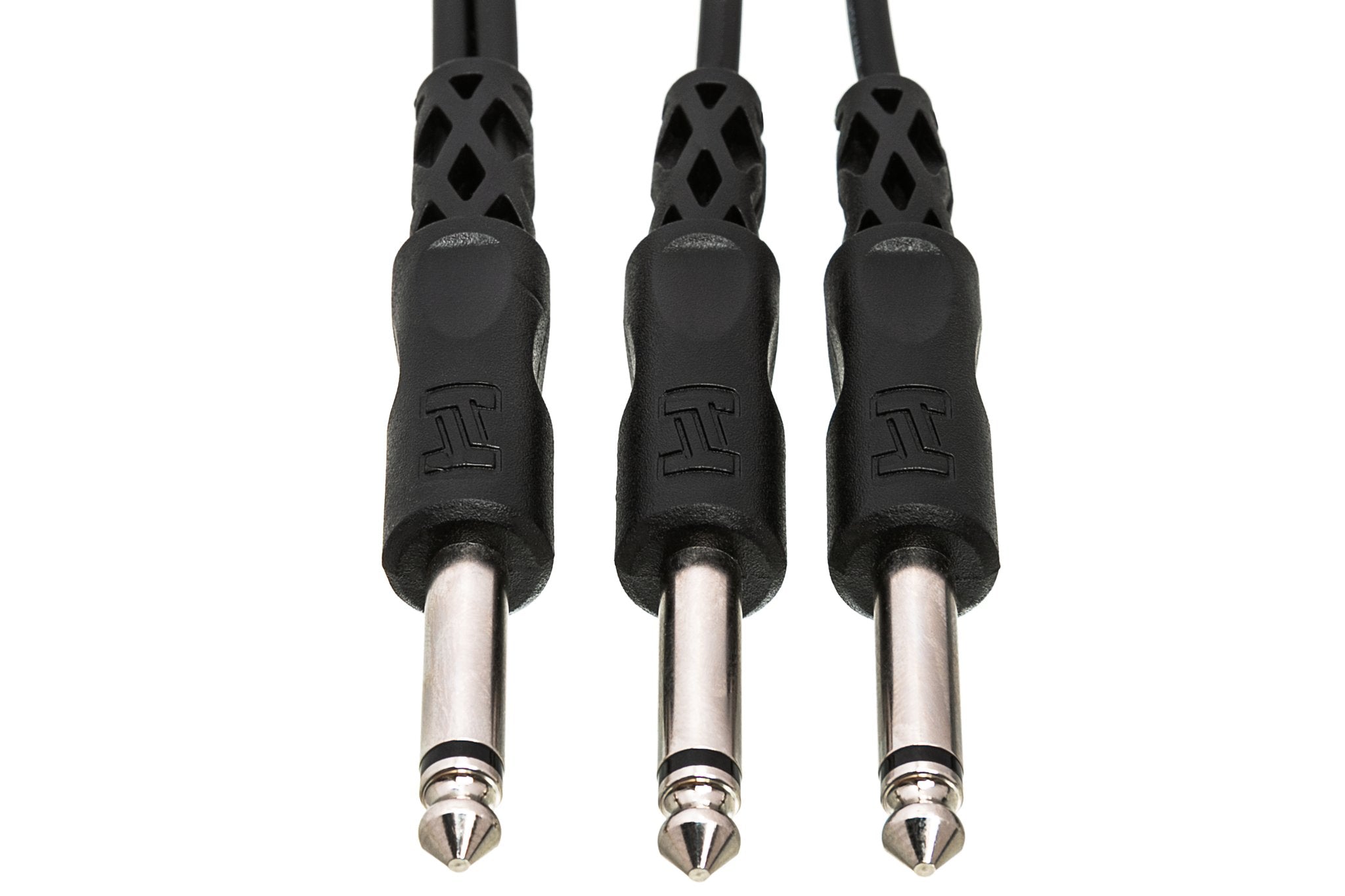 Y Cable, 1/4 in TS to Dual 1/4 in TS - Front