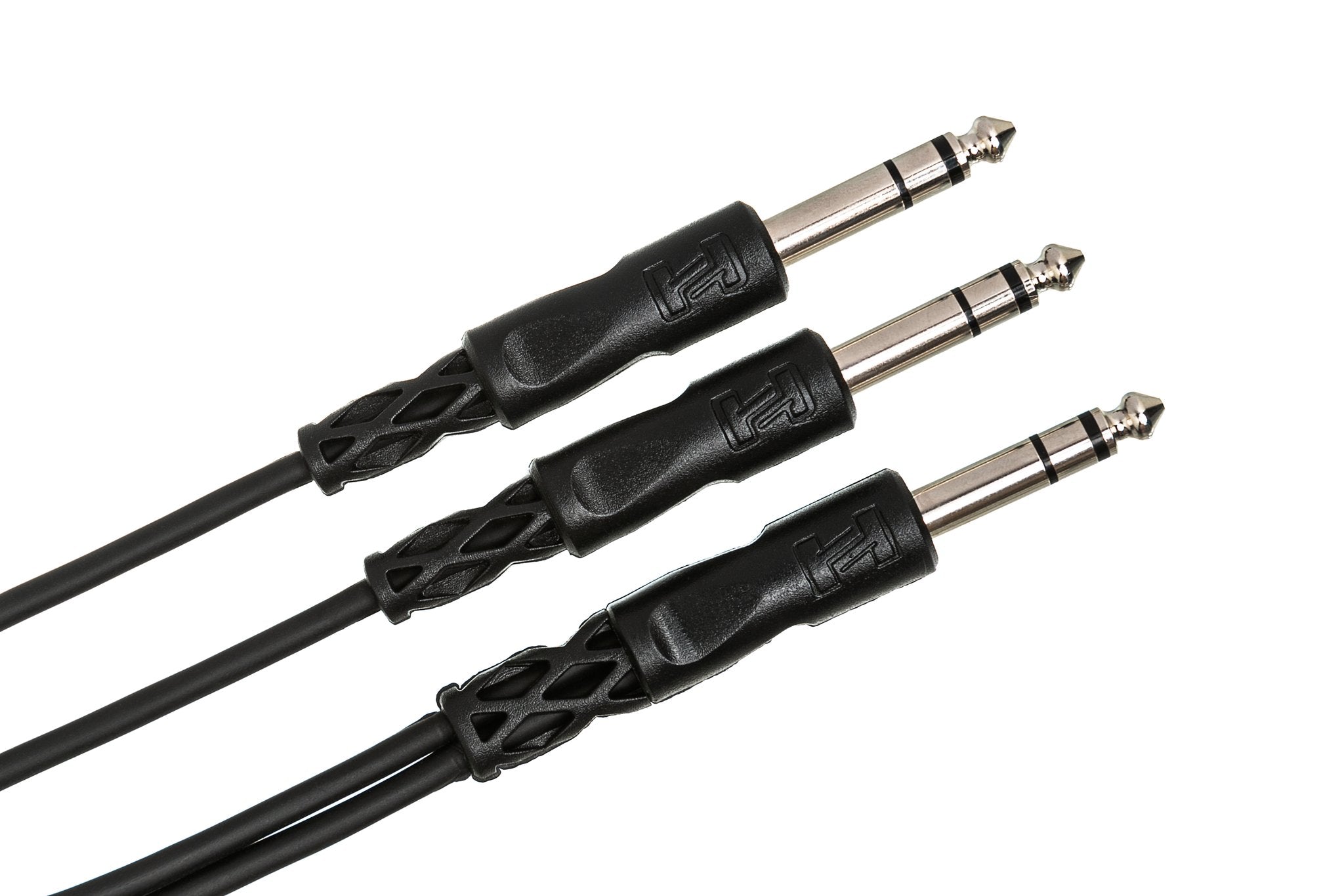 Y Cable, 1/4 in TRS to Dual 1/4 in TRS - Angle
