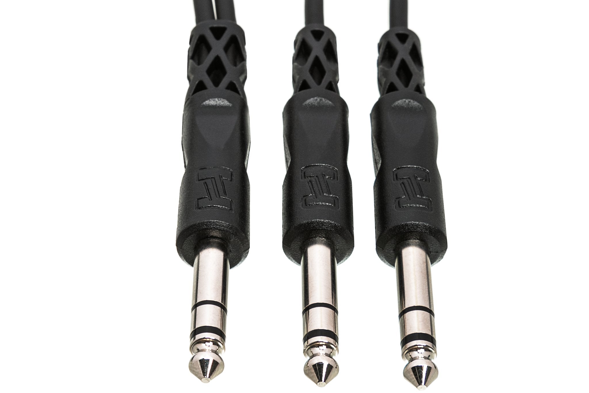 Y Cable, 1/4 in TRS to Dual 1/4 in TRS - Front