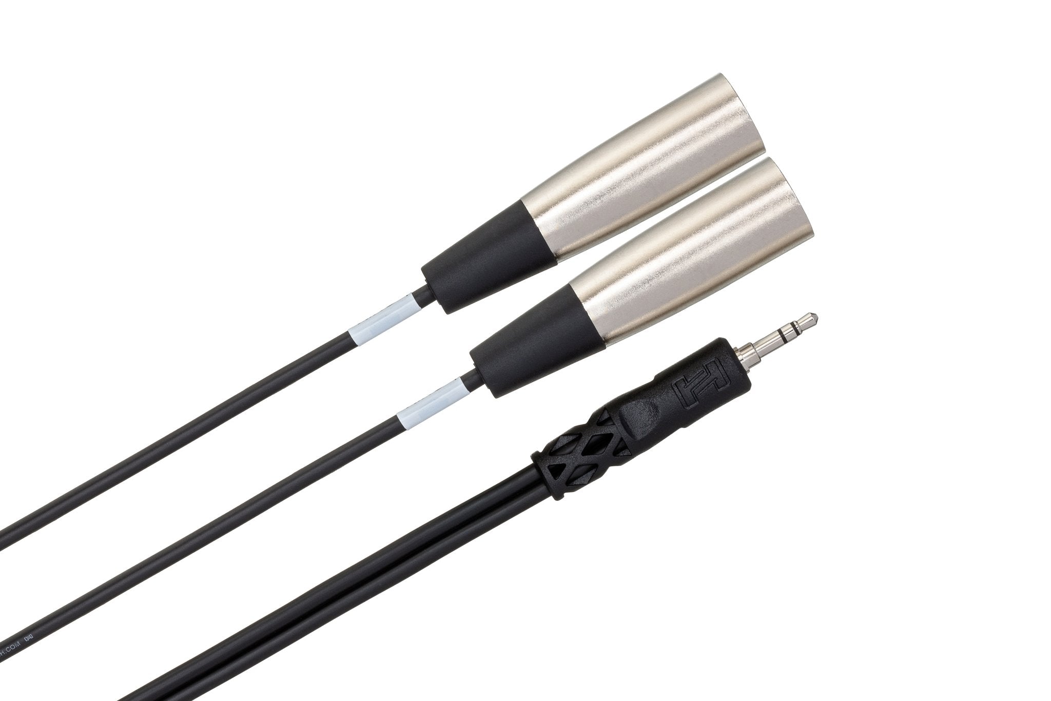 Stereo Breakout, 3.5 mm TRS to Dual XLR3M - Angle