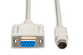 Synthesizer Controller Cable, 8-pin Mini-DIN to DE9, 3 ft - Front