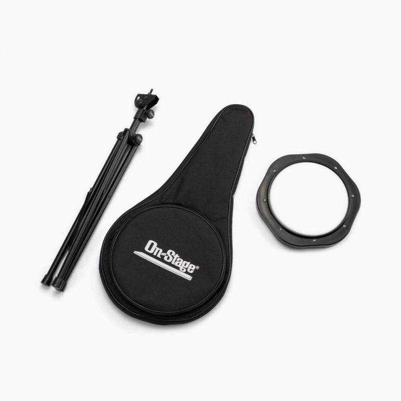 Drum Practice Pad with Stand and Bag