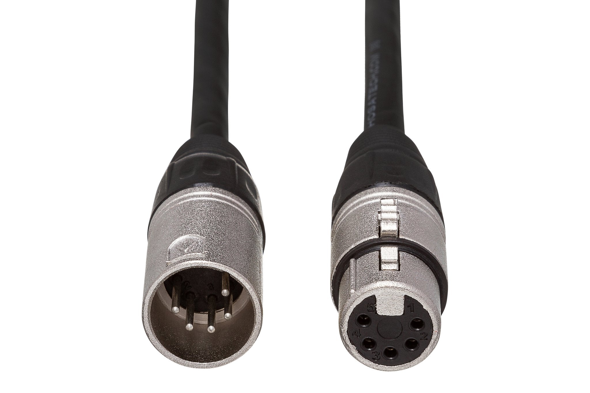 DMX512 Cable, XLR5M to XLR5F, 24 AWG X 4 OFC, 120-ohm Cable - Front