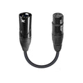 6" DMX Male 5-Pin to DMX Female 3-Pin Coupler Patch Cable