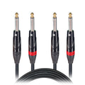 5' Ft. High Performance 1/4” TS Male to Dual 1/4” TS Male Unbalanced Audio Cable