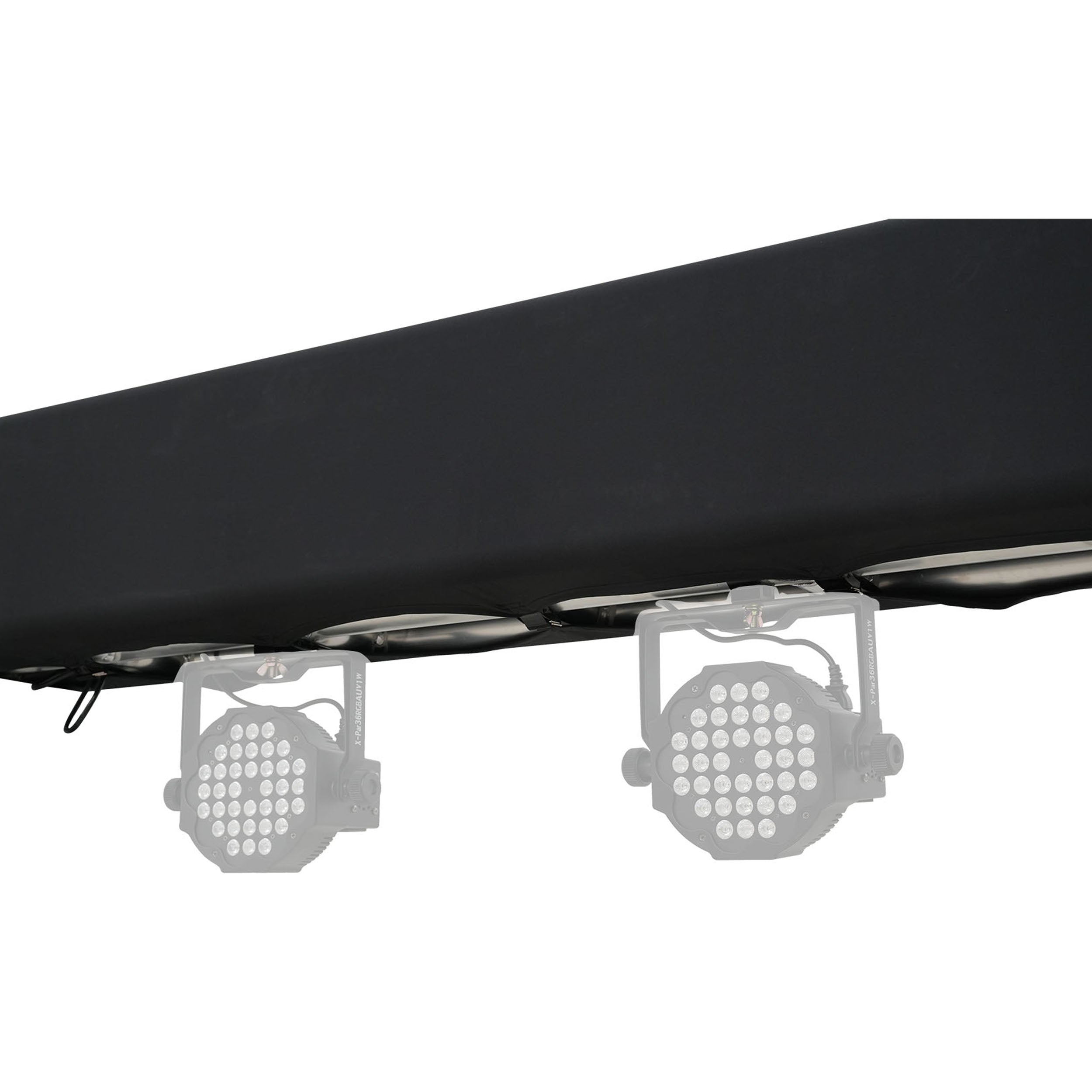 Set of 2 9.84 FT 3.00M Box Truss 3 Side Black Scrim Cover incl. Bag