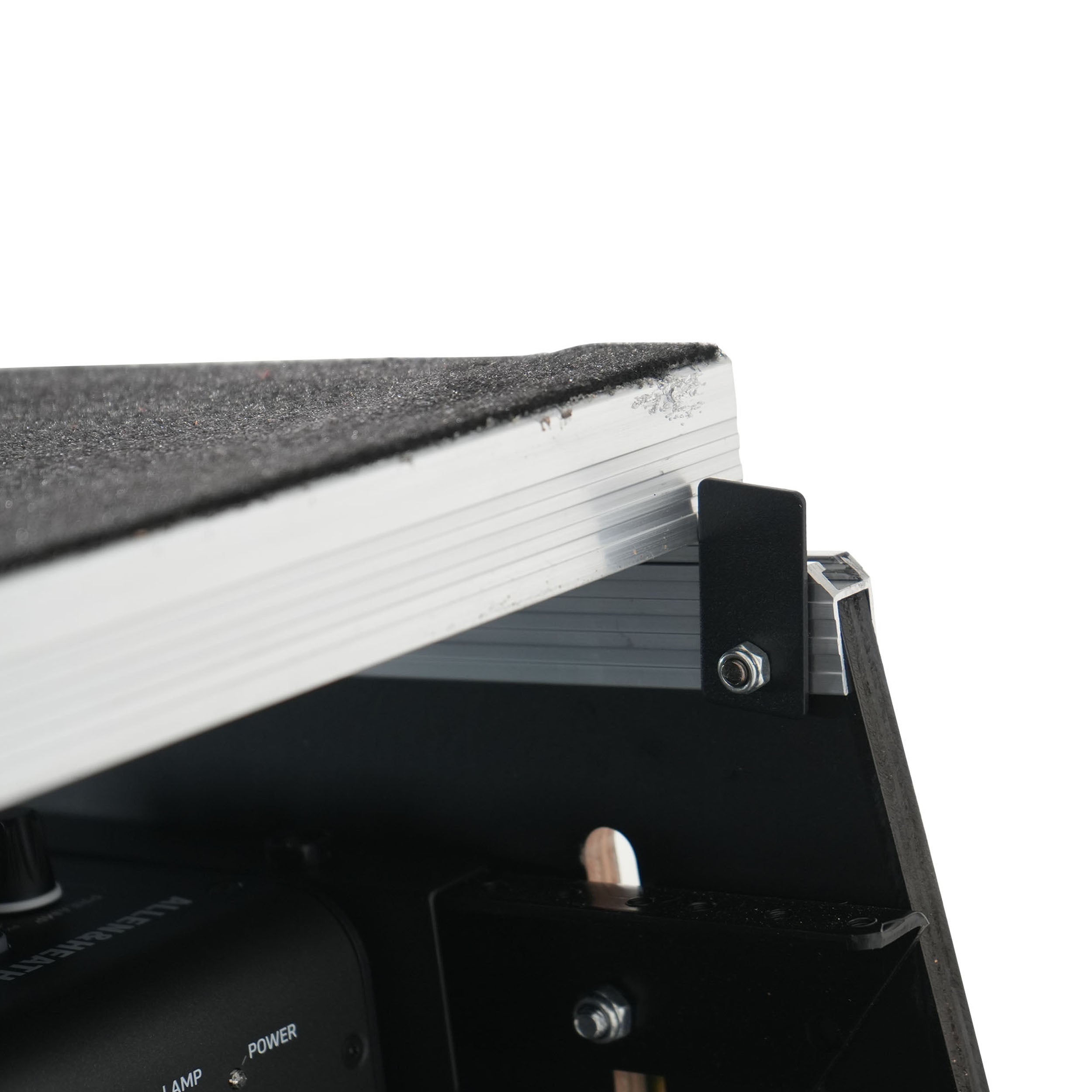 13U Top Mixer 6U Front Rack Combo Flight Case with Removable Sliding Laptop Shelf