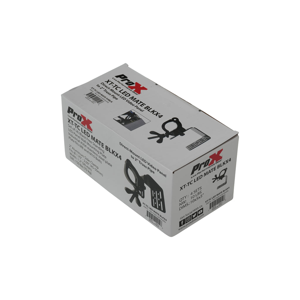 Set of 4 pcs, Direct LED Video panel To 2' Truss Pipe Included Clamp