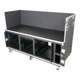 Large Mixing Console Case 3x side by side 2x 12U & 10U Shock Mount Slam Rack