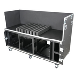 Large Mixing Console Case 3x side by side 2x 12U & 10U Shock Mount Slam Rack