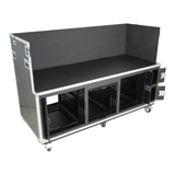 Large Mixing Console Case 3x side by side 2x 12U & 10U Shock Mount Slam Rack