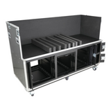 Large Mixing Console Case 3x side by side 2x 12U & 10U Shock Mount Slam Rack