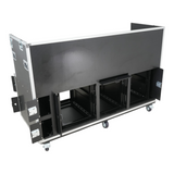 Large Mixing Console Case 3x side by side 2x 12U & 10U Shock Mount Slam Rack