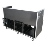 Large Mixing Console Case 3x side by side 2x 12U & 10U Shock Mount Slam Rack