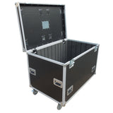 TruckPax Utility ATA Flight Case Truck Storage Road Case with Dividers Tray and 4" in casters – 48"x30"x36" Ext