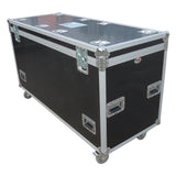 TruckPax Utility ATA Flight Case Truck Storage Road Case with Dividers Tray and 4" in casters – 24"x60"x36" Ext