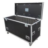 TruckPax Utility ATA Flight Case Truck Storage Road Case with Dividers Tray and 4" in casters – 24"x60"x36" Ext