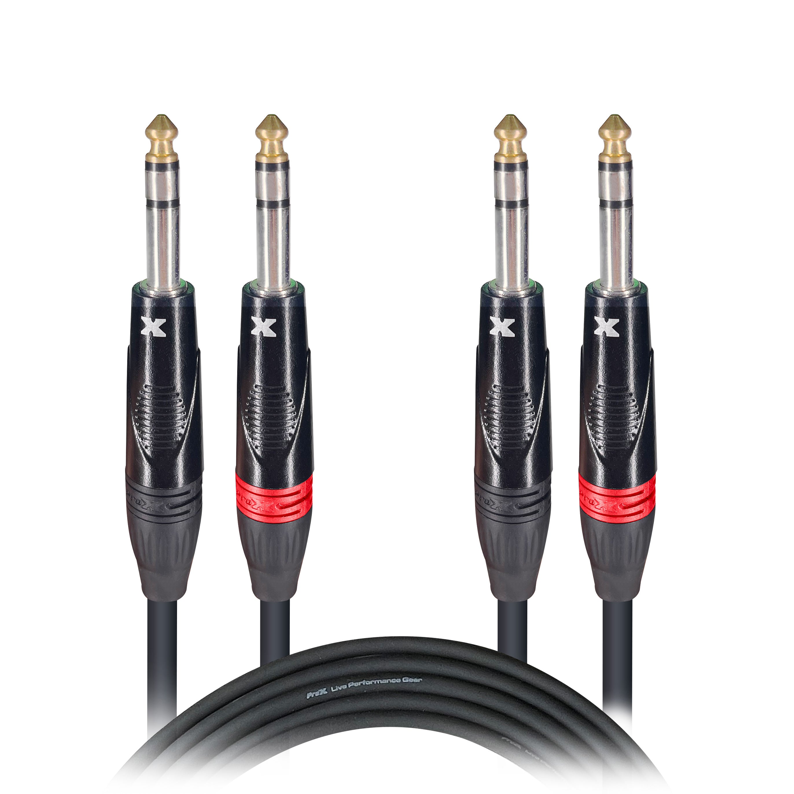 5 Ft. Balanced Dual 1/4" TRS-M to Dual 1/4" TRS-M High Performance Audio Cable