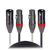 100' Ft. Balanced Dual XLR-M to Dual XLR-F High Performance Audio Cable