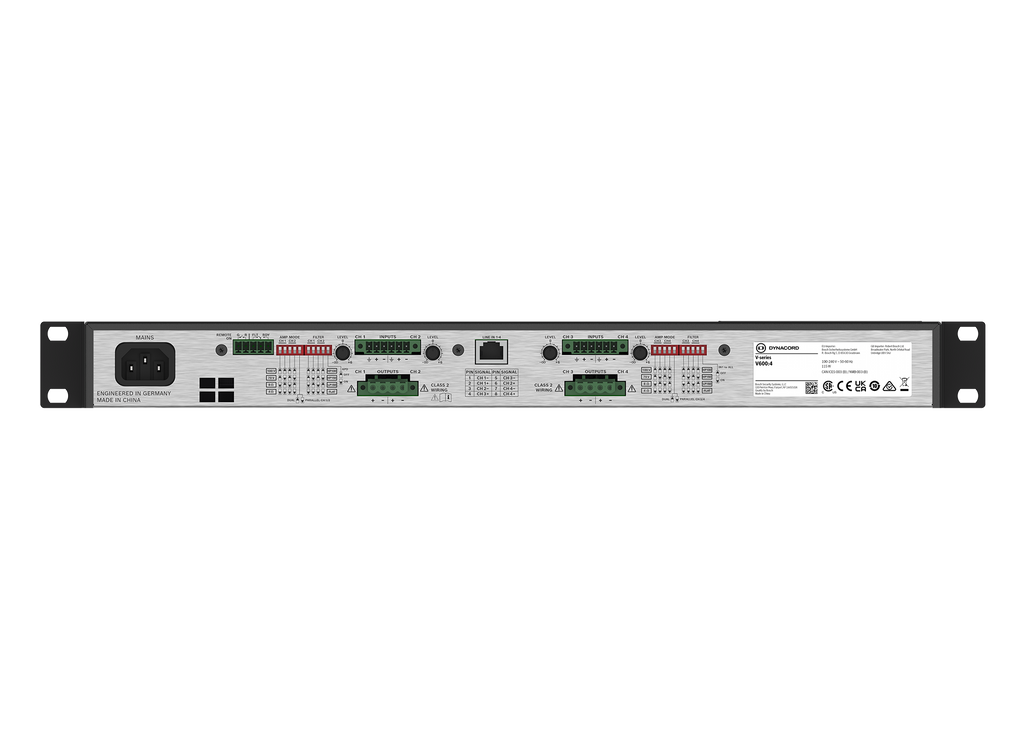 Dynacord V600:4-US – Multi-channel power amplifier for commercial installations