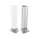 Set of 2 4.92ft Totem Package Includes a 12in Top Plate, 24in Base Plate and Four 1.5m F31 Tubes W-White Scrim Cover