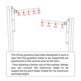 FANTEK Spain Compact Front Loading Lifting Line Array Systems Tower 728 lbs Cap Max Height 19.52ft Incl Line Array Adapter