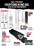 Flex Tower Totem Package - Adjustable 6.56ft or 3.28ft With Road Case