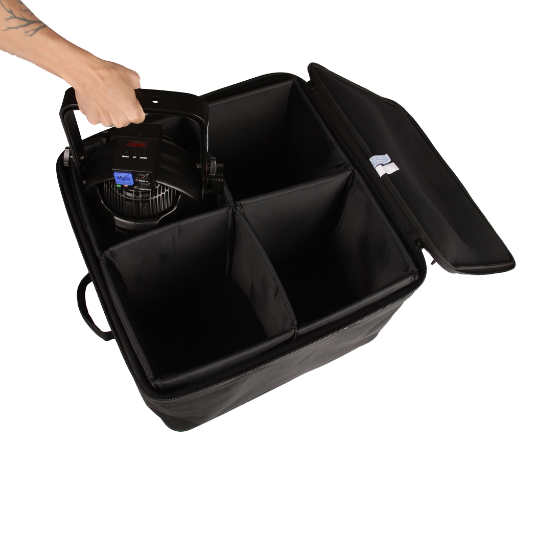 Case Carries 4 Par 64 LED's