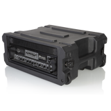 4U, 19" Deep Molded Audio Rack; w/ wheels