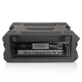 4U, 19" Deep Molded Audio Rack; w/ wheels